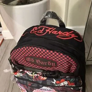 Ed Hardy | Bags | Ed Hardy Vibrant Black And Red Graphic 